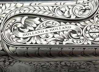 Holland & Holland close-up gravering